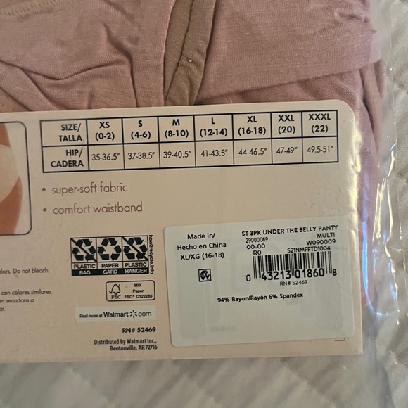 3-Pack Secret Treasures Women’s Maternity Under-Belly Comfort Panty XL (16-18) - Picture 7 of 8